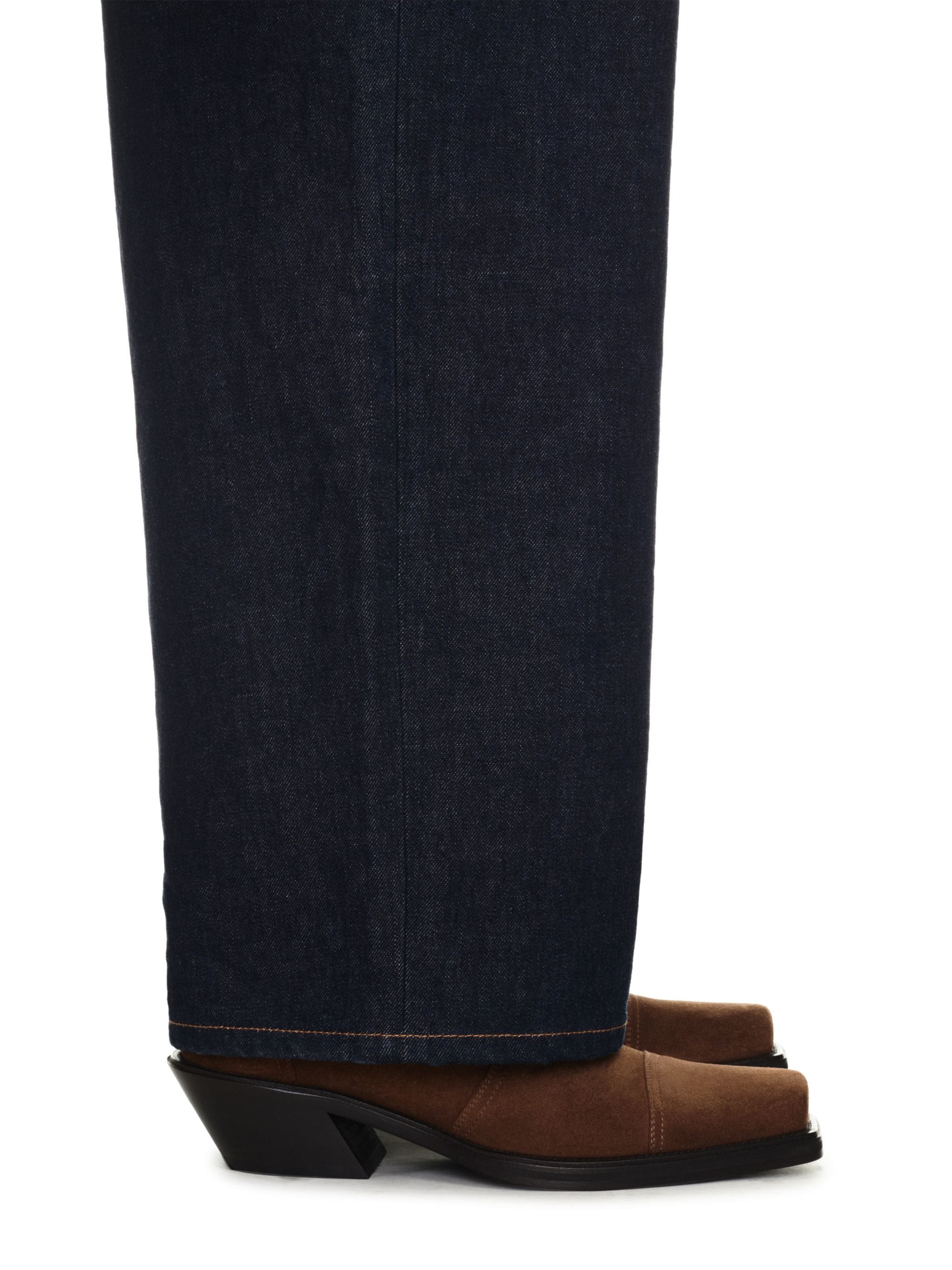 Cowboy Cropped Suede Anklboot - 6