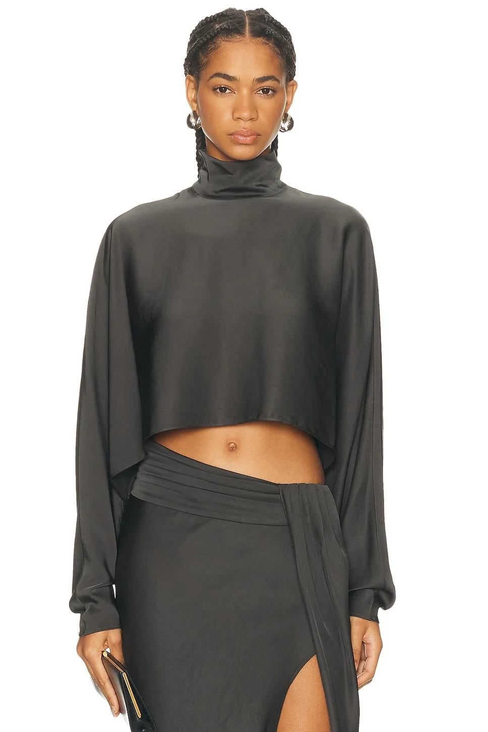 Lightweight Satin Caftan Top - 1
