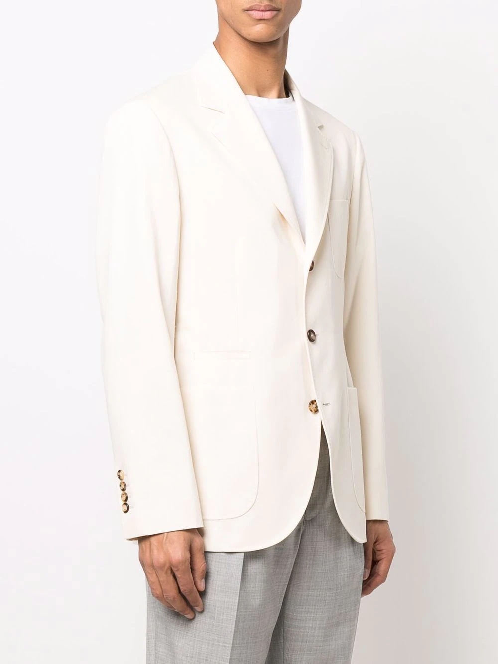 fitted single-breasted blazer - 3