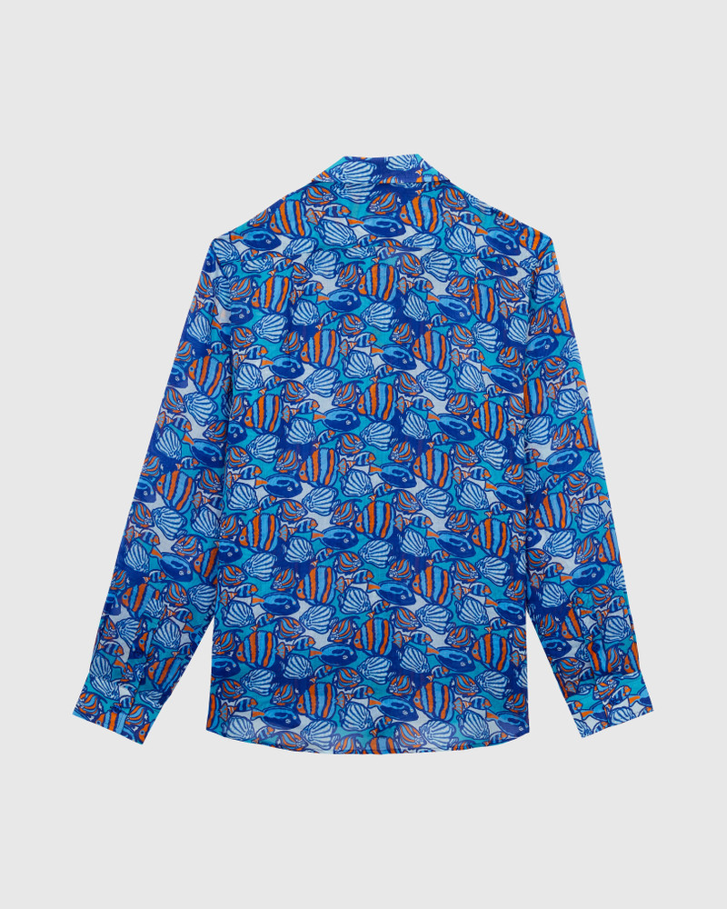 Vilebrequin Men Ramie Shirt Fishy Vibes outlook
