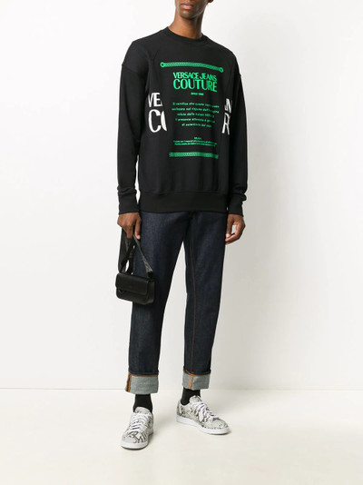 VERSACE JEANS COUTURE logo print sweatshirt outlook