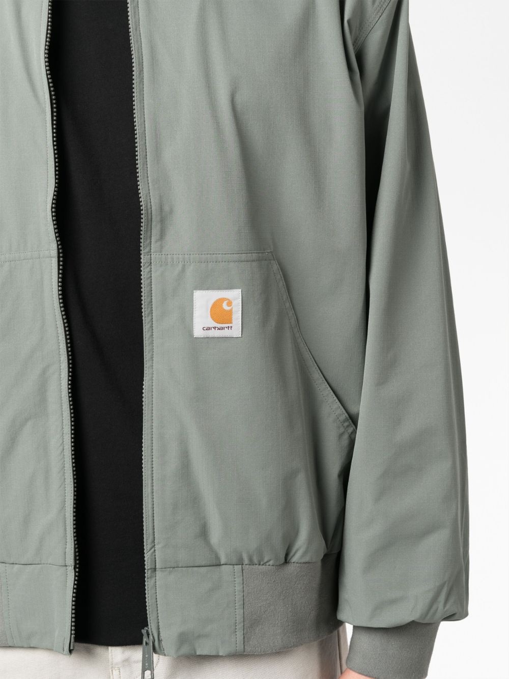 logo-patch bomber jacket - 5