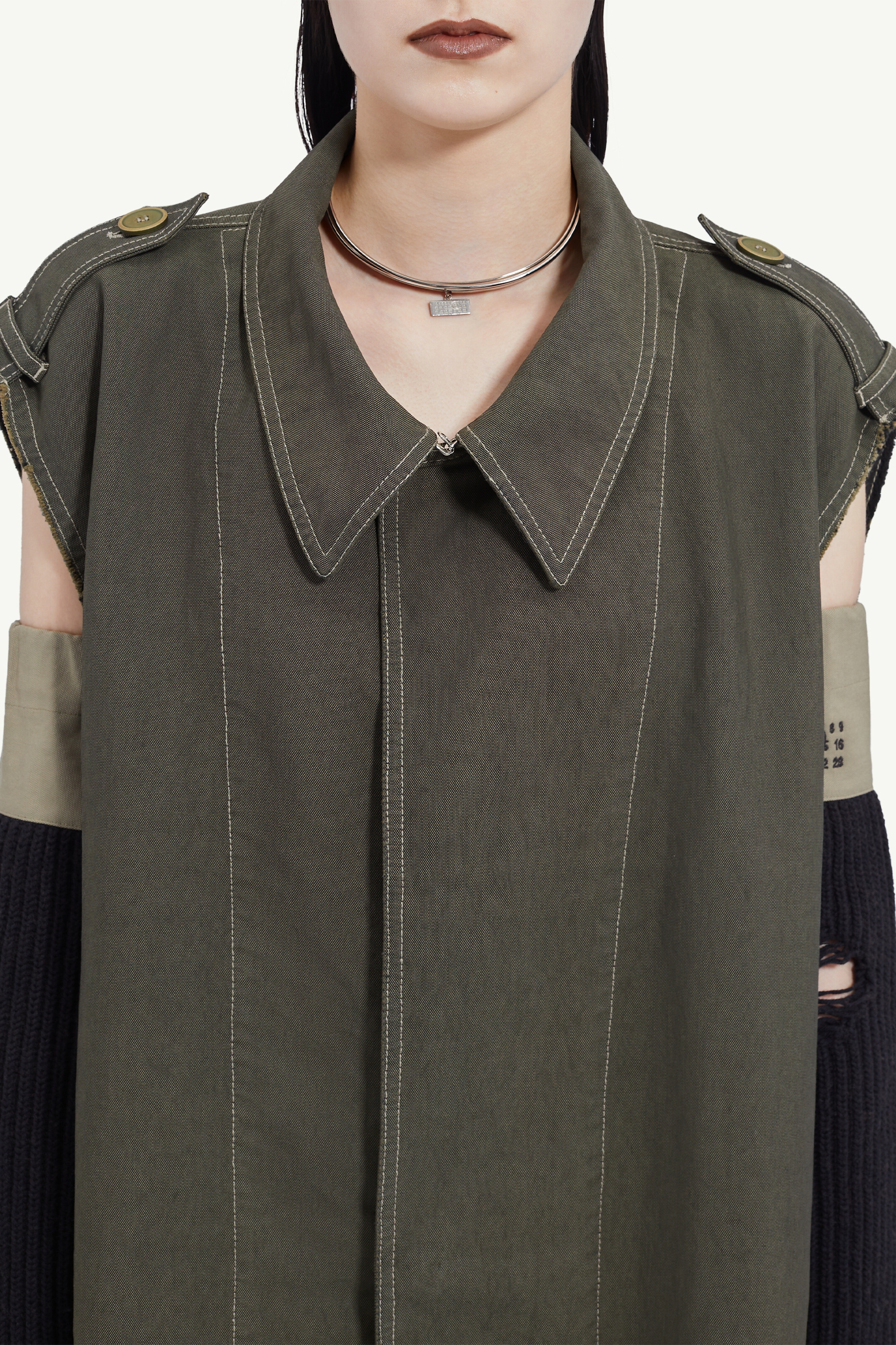 Sleeveless shirt dress - 5
