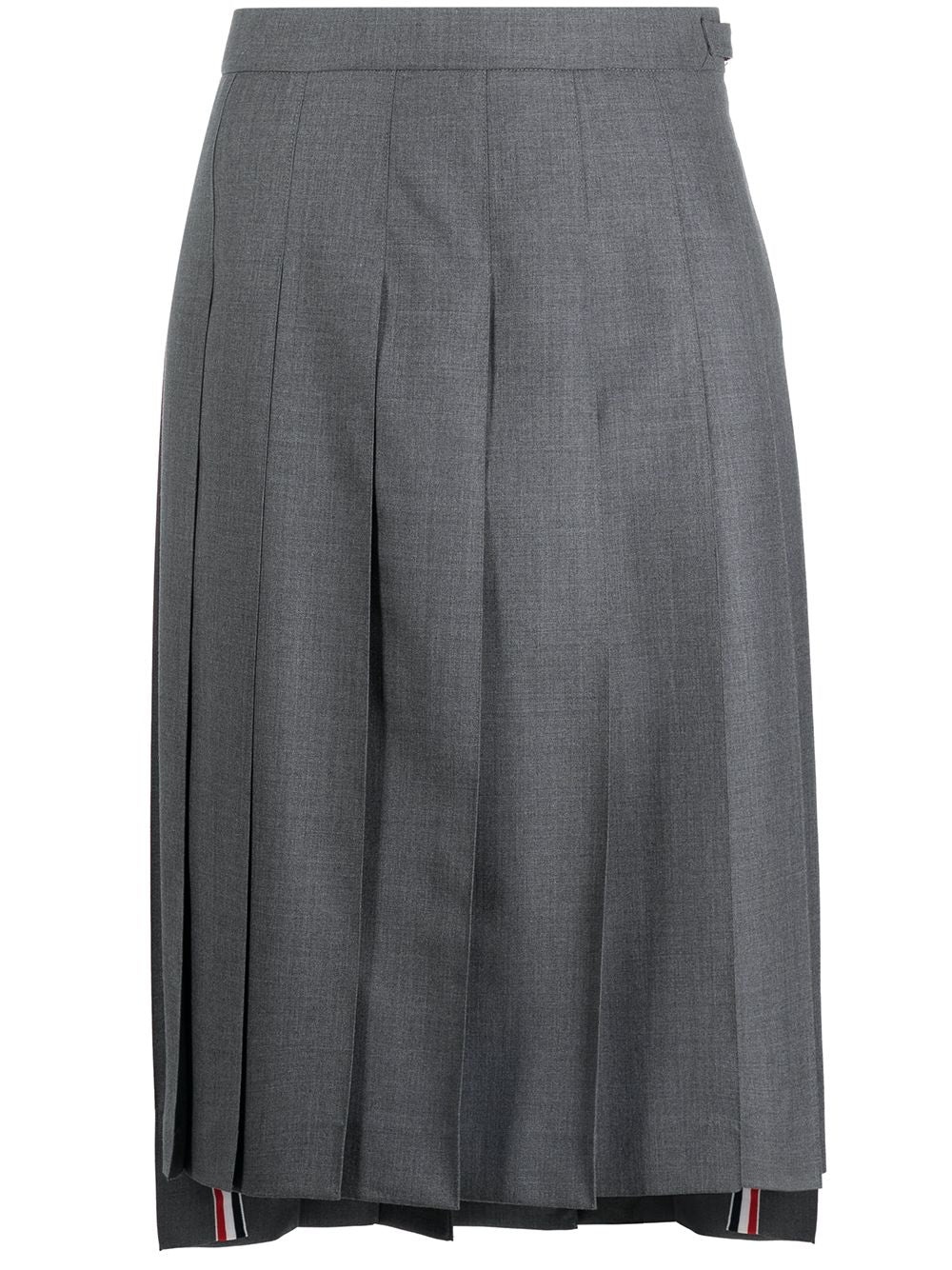 スカート BELOW KNEE DROPPED BACK PLEATED SKIRT - FIT 1 - IN SUPER 120 Thom Browne THOM BROWNE Women Below Knee Dropped Back