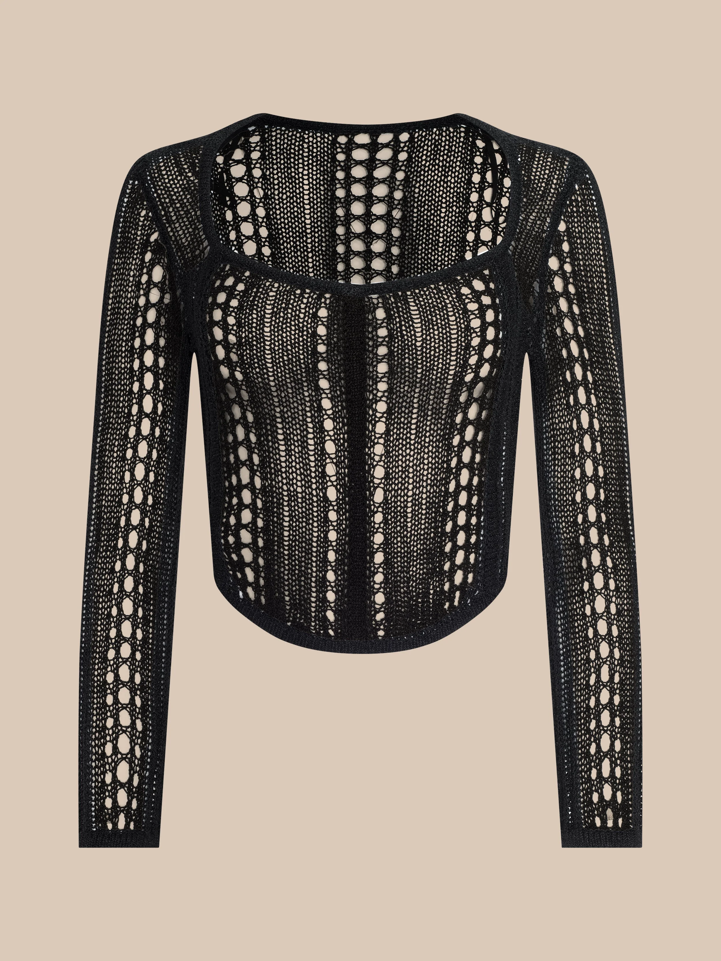 Orine Pointelle Knit Top - 1
