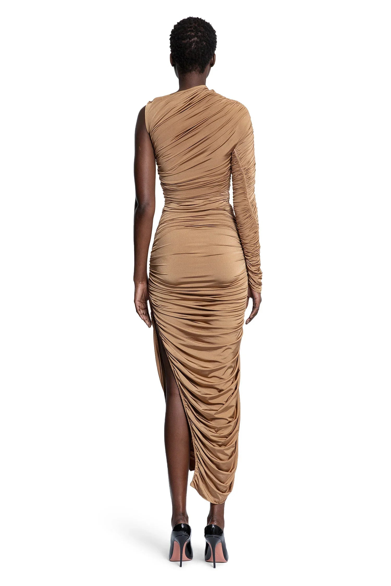 Asymmetrical-Pierced-Ruched-Dress - 4