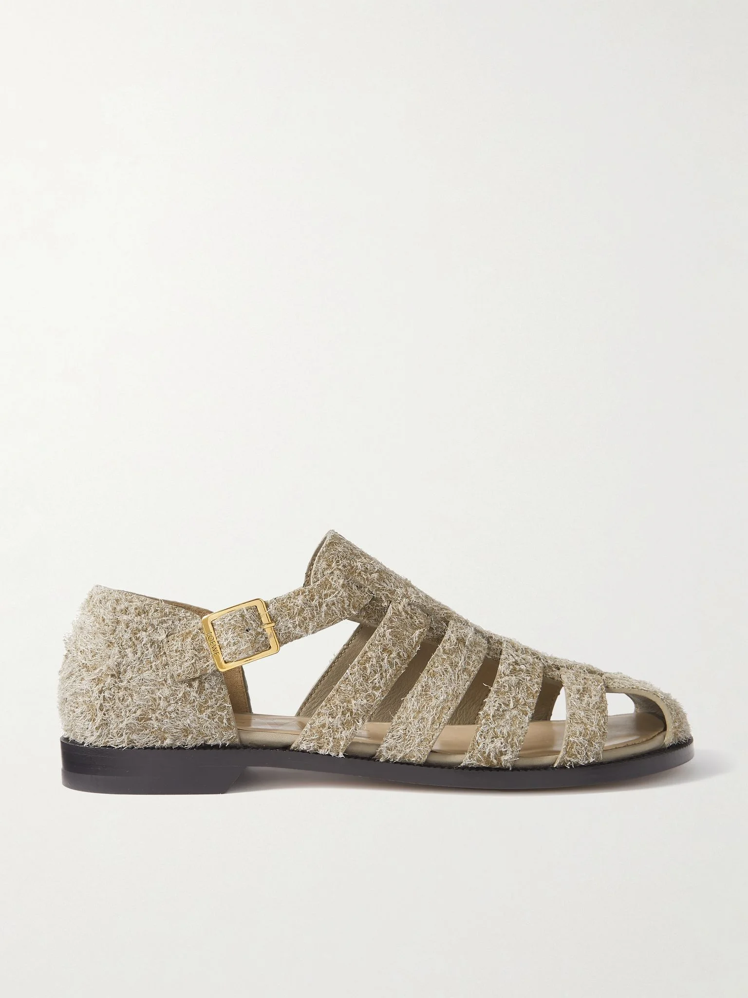 Campo cutout brushed-suede sandals Beige - 1