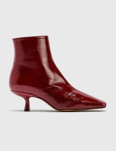 BY FAR Lange Bordeaux Creased Leather Boots outlook