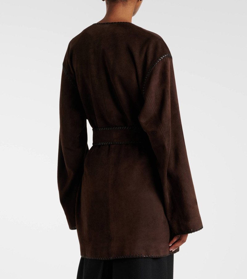 Anika suede wrap coat 6
