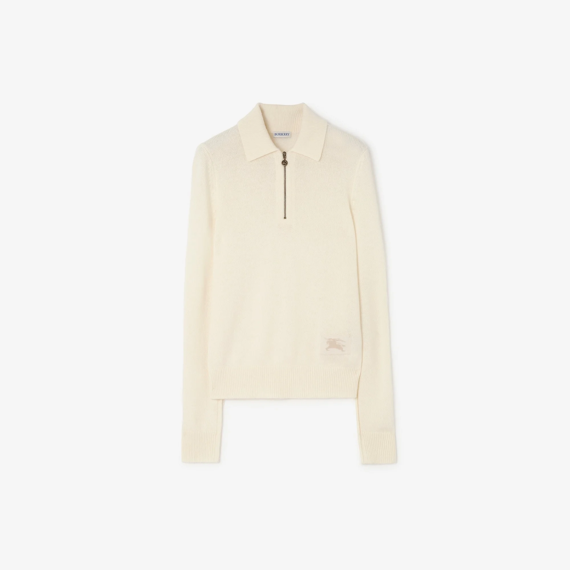Long-sleeve Cashmere Polo Shirt - 1