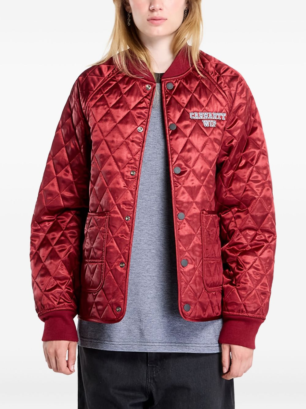 embroidered-logo jacket - 4