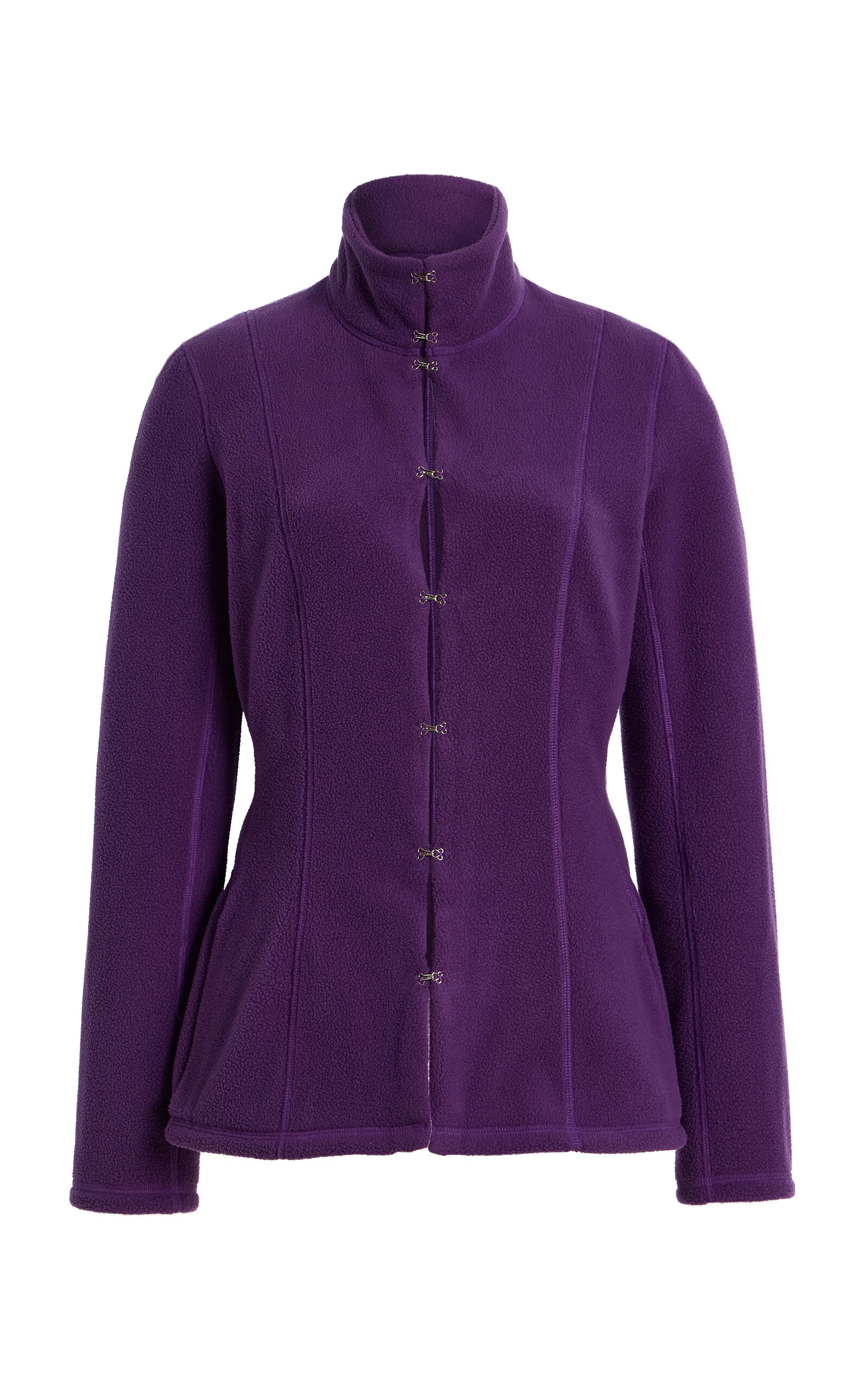Victorian-Inspired Shaped Fleece Jacket purple - 1