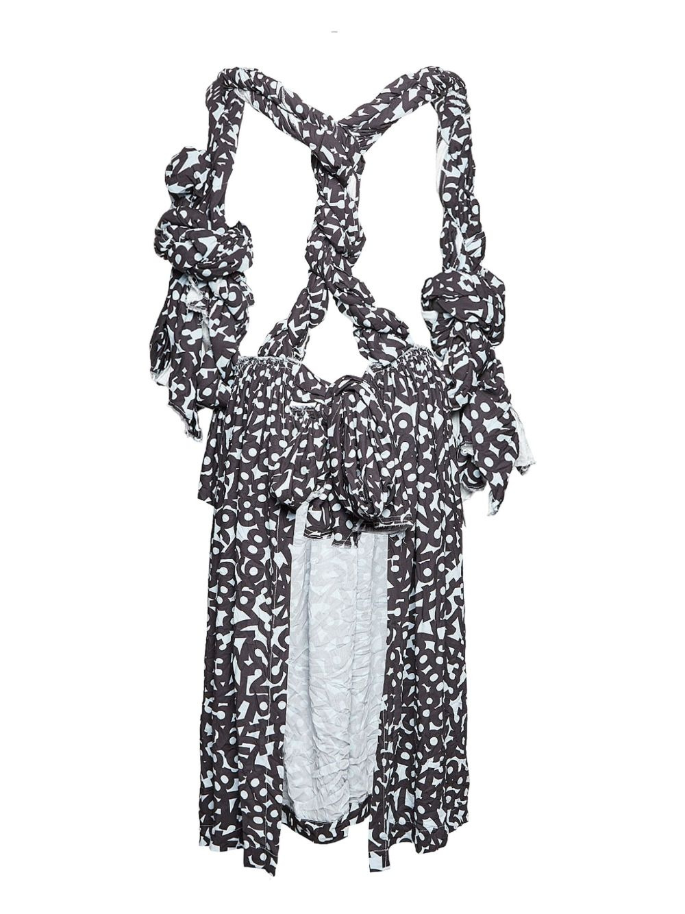 printed midi pinafore dress - 2