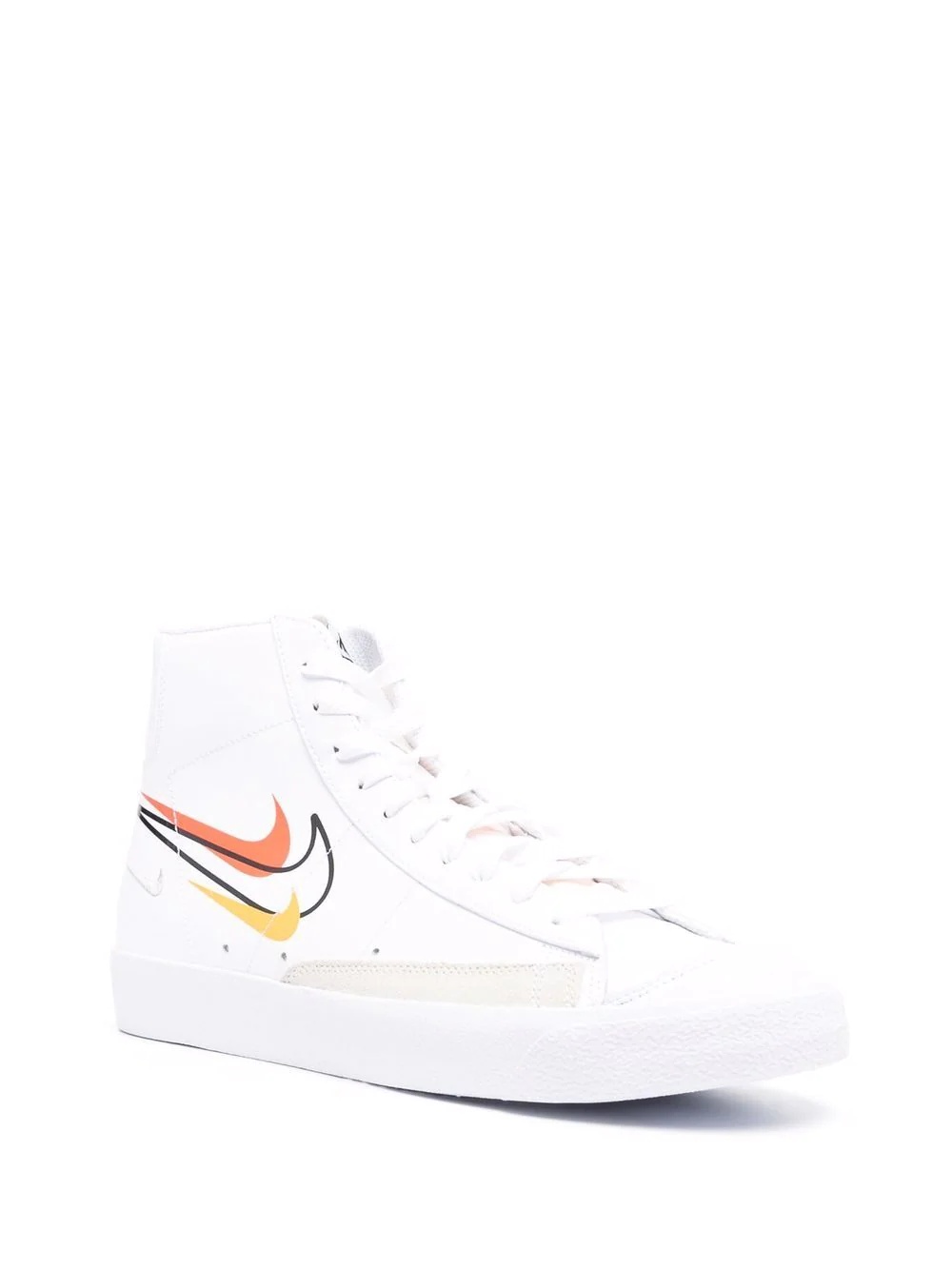 Swoosh-detail lace-up sneakers - 2