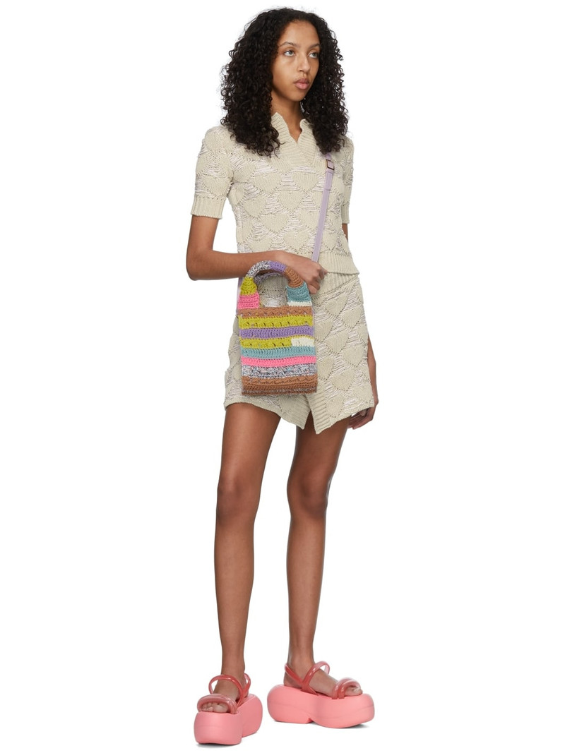 MARCO RAMBALDI Beige Cotton Miniskirt outlook