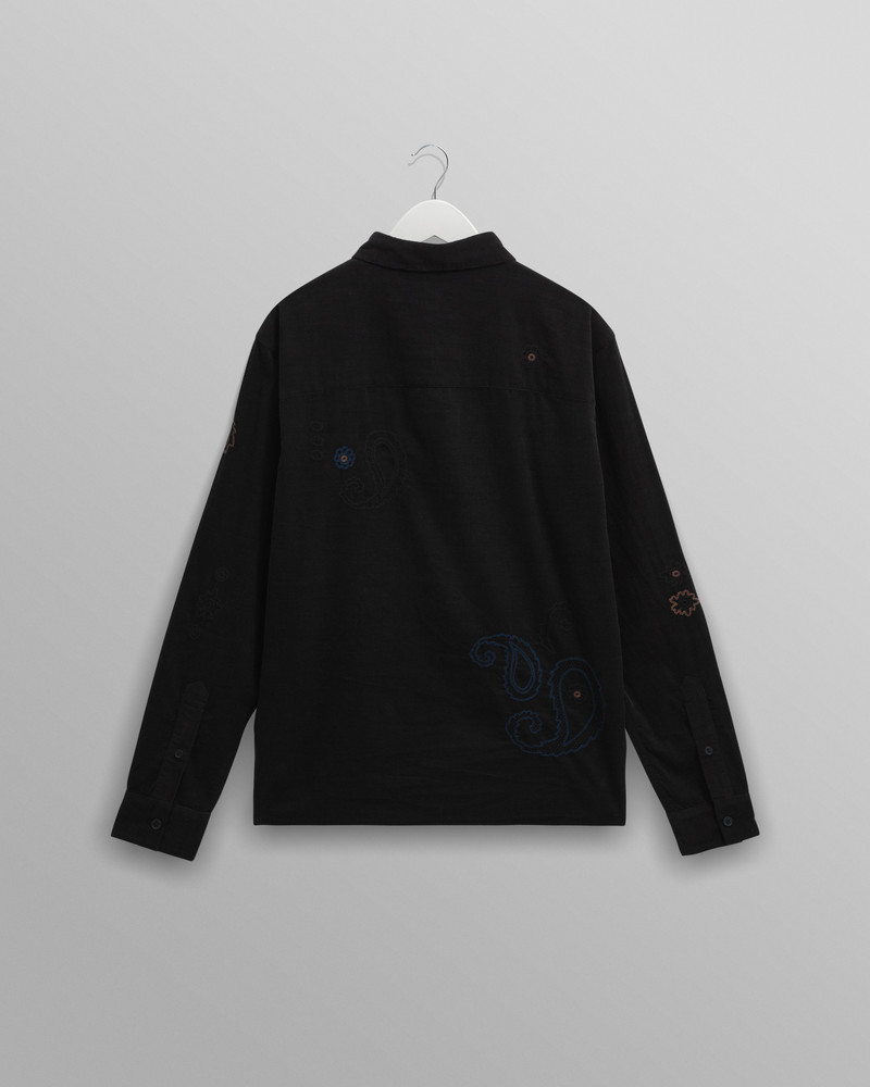 Halcomb - Black And Multicolour Applique Corduroy Shirt 8