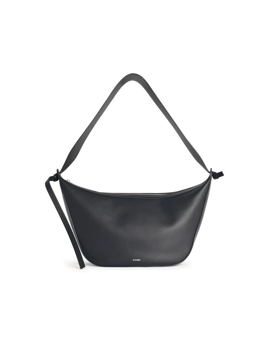 Jil Sander 'Knot' Black Leather Bag - 1