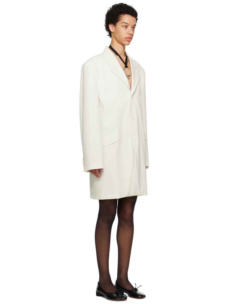 MM6 Maison Margiela Off-White Button Coat outlook