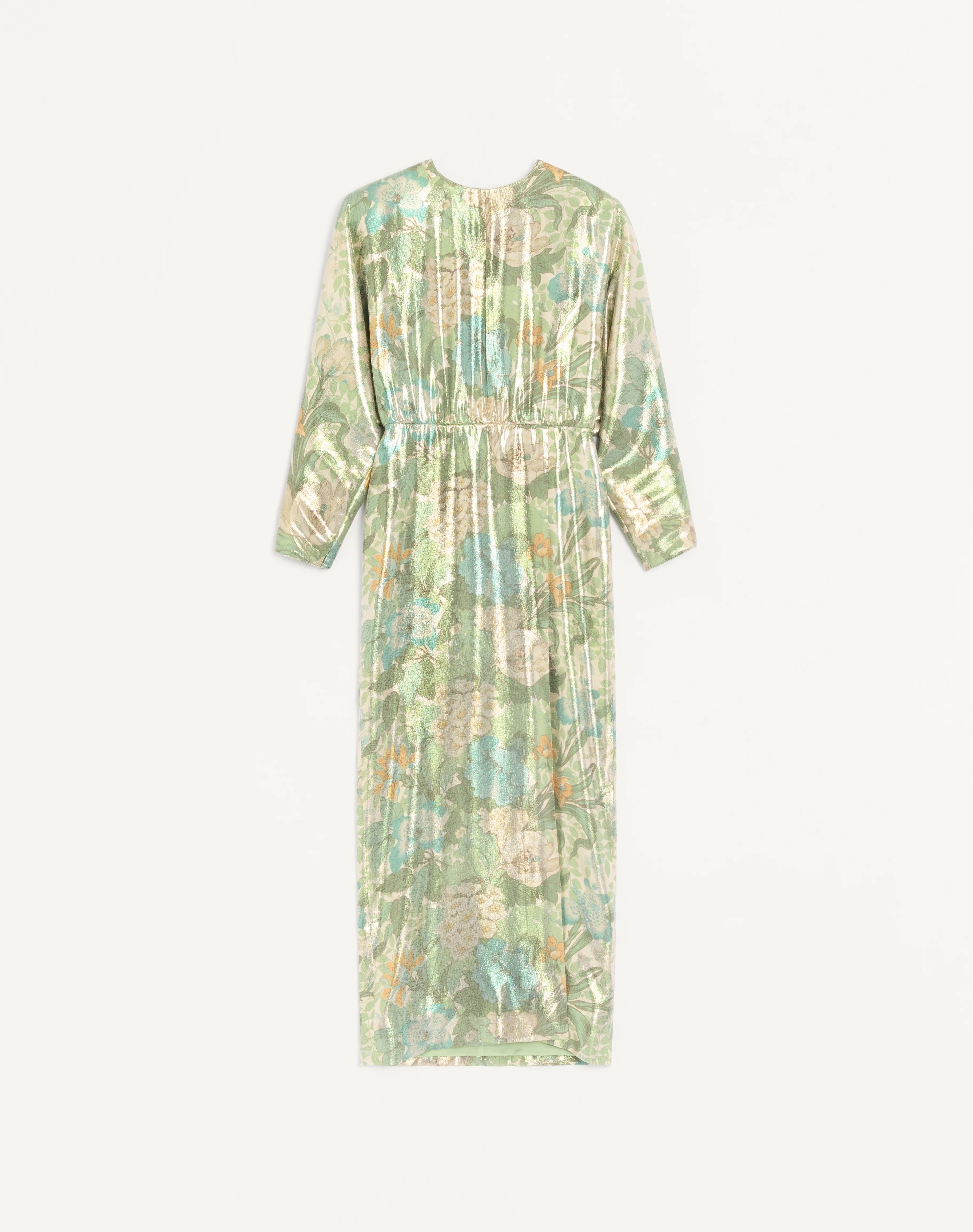 LUREX DRESS WITH APRÈS L'HIVER SANDERSON DÉGRADÉ PRINT - 1