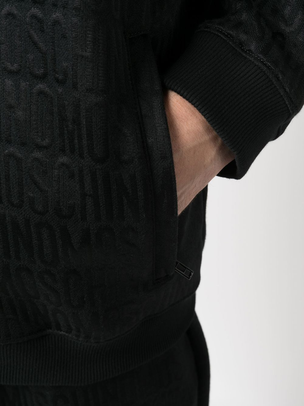 all-over debossed logo sweatshirt - 5