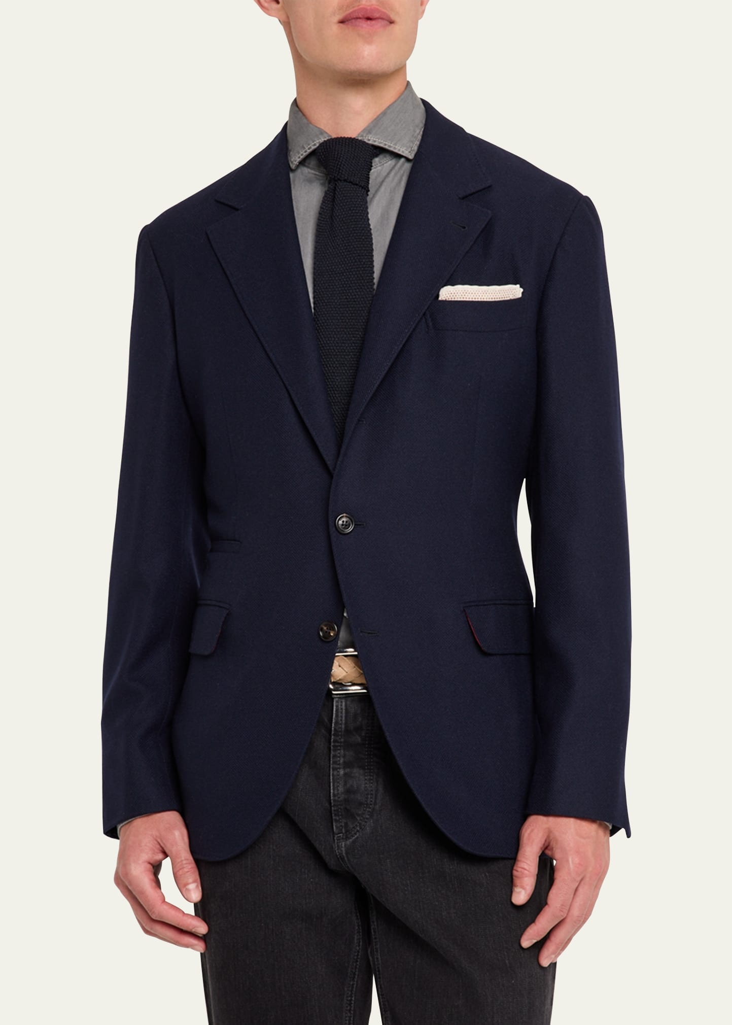 Men's Cashmere Hopsack Sport Coat - 4