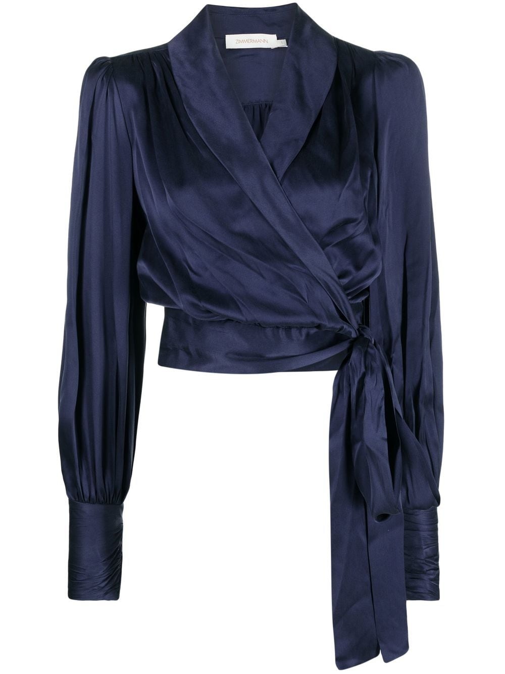 silk wrap blouse - 1