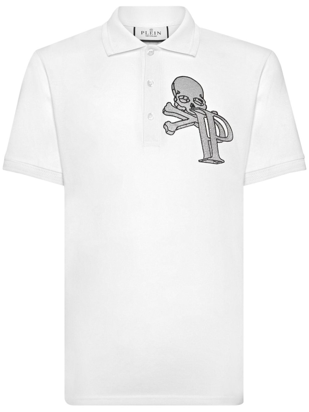 Wire Frame crystal-embellished polo shirt - 1