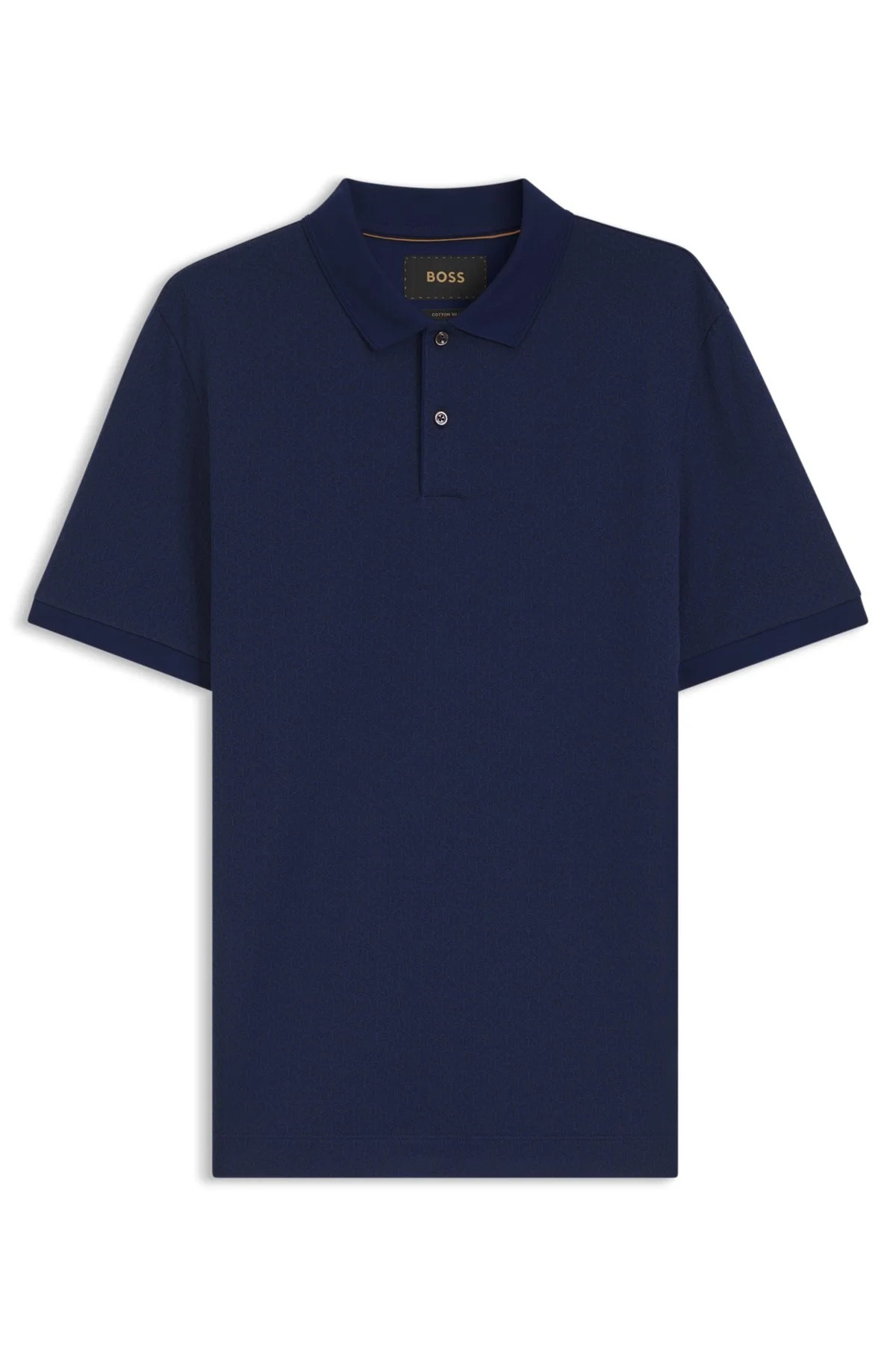 REGULAR-FIT POLO SHIRT IN COTTON-SILK JACQUARD - 1