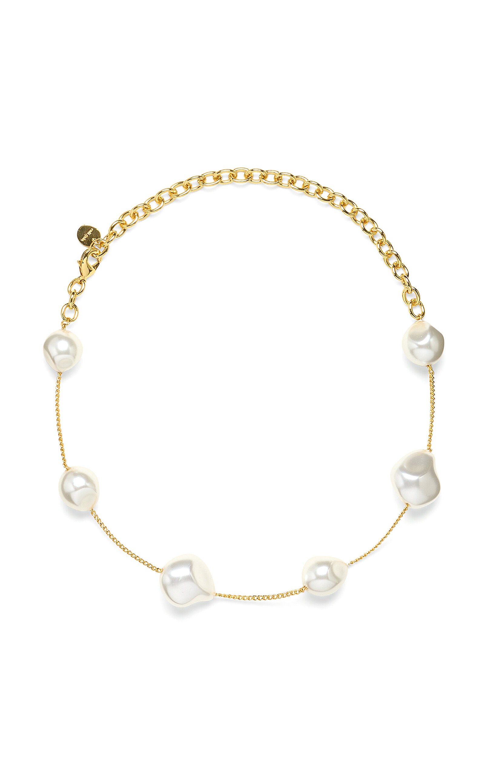 Andie Beaded Gold-Tone Necklace white - 1