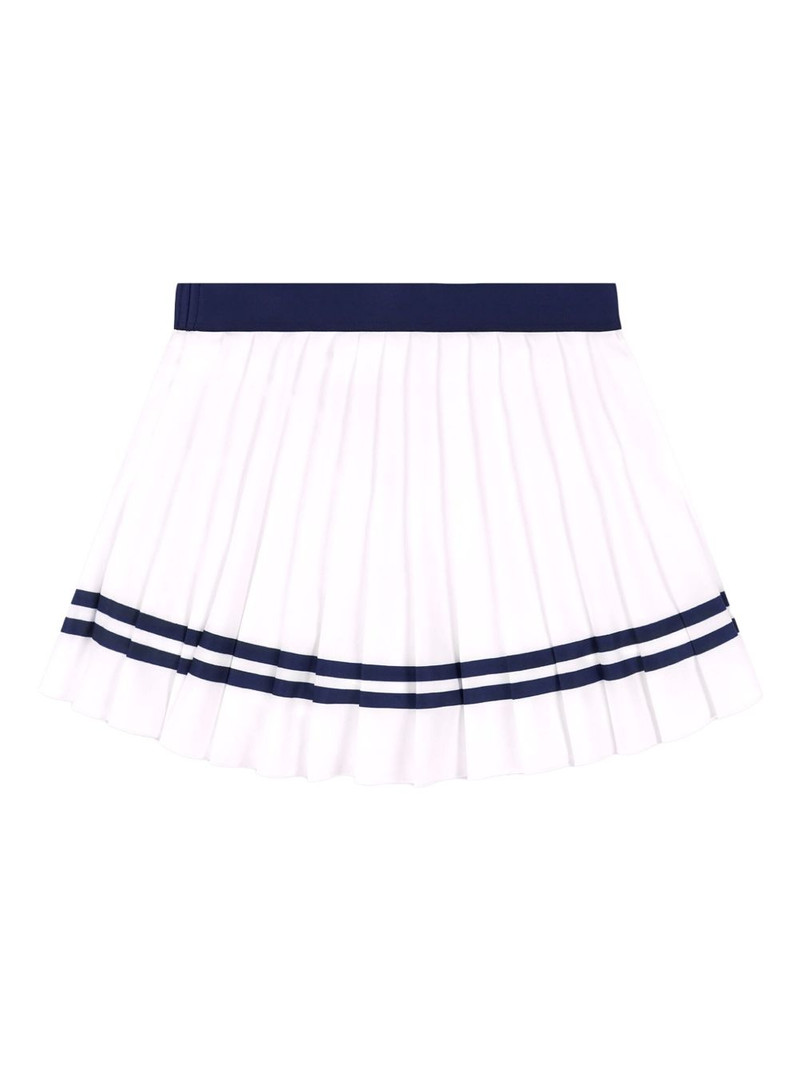 logo-print pleated skirt 5