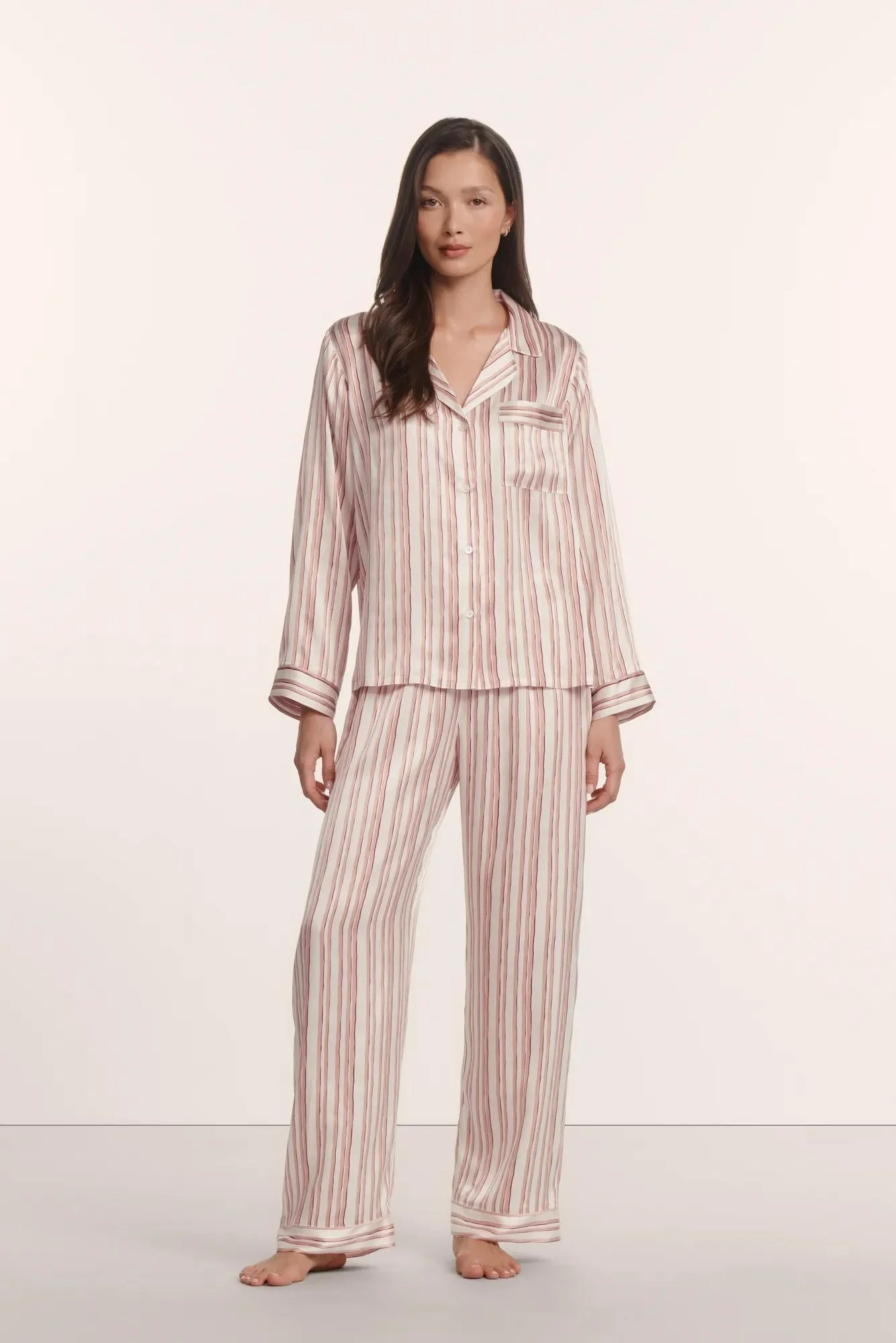 Eberjey x ILIA - Inez Washable Silk Printed Long PJ Set - 1