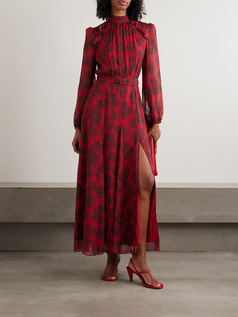 SALONI Jacqui-b Printed Silk Crepe De Chine Maxi Dress outlook