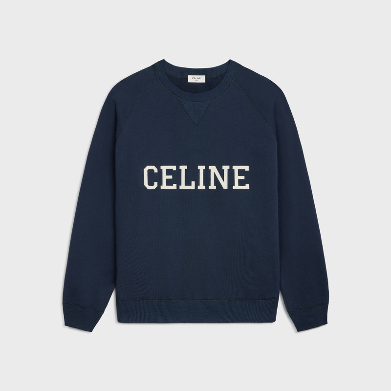 celine loose sweatshirt in cotton fleece 1
