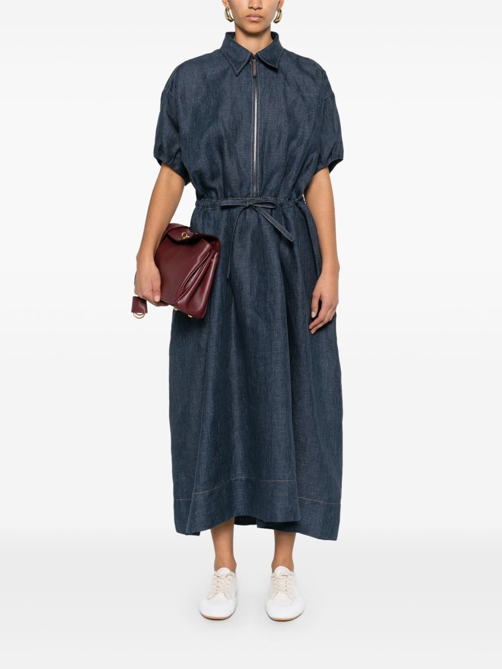 denim maxi dress - 2