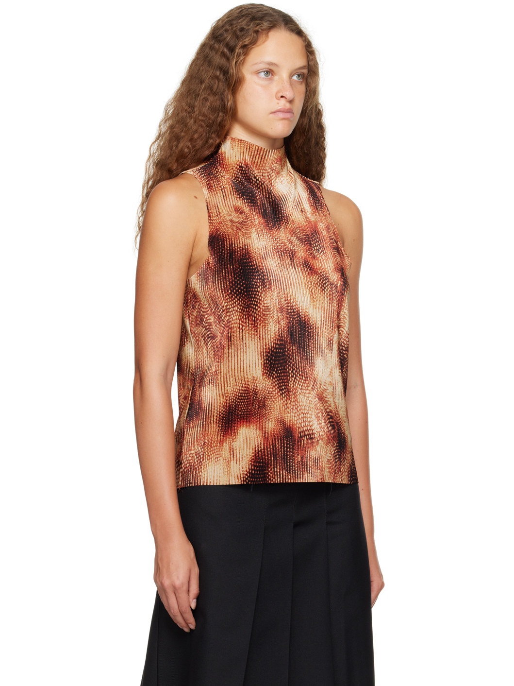 Brown 3D Wave Camisole - 2