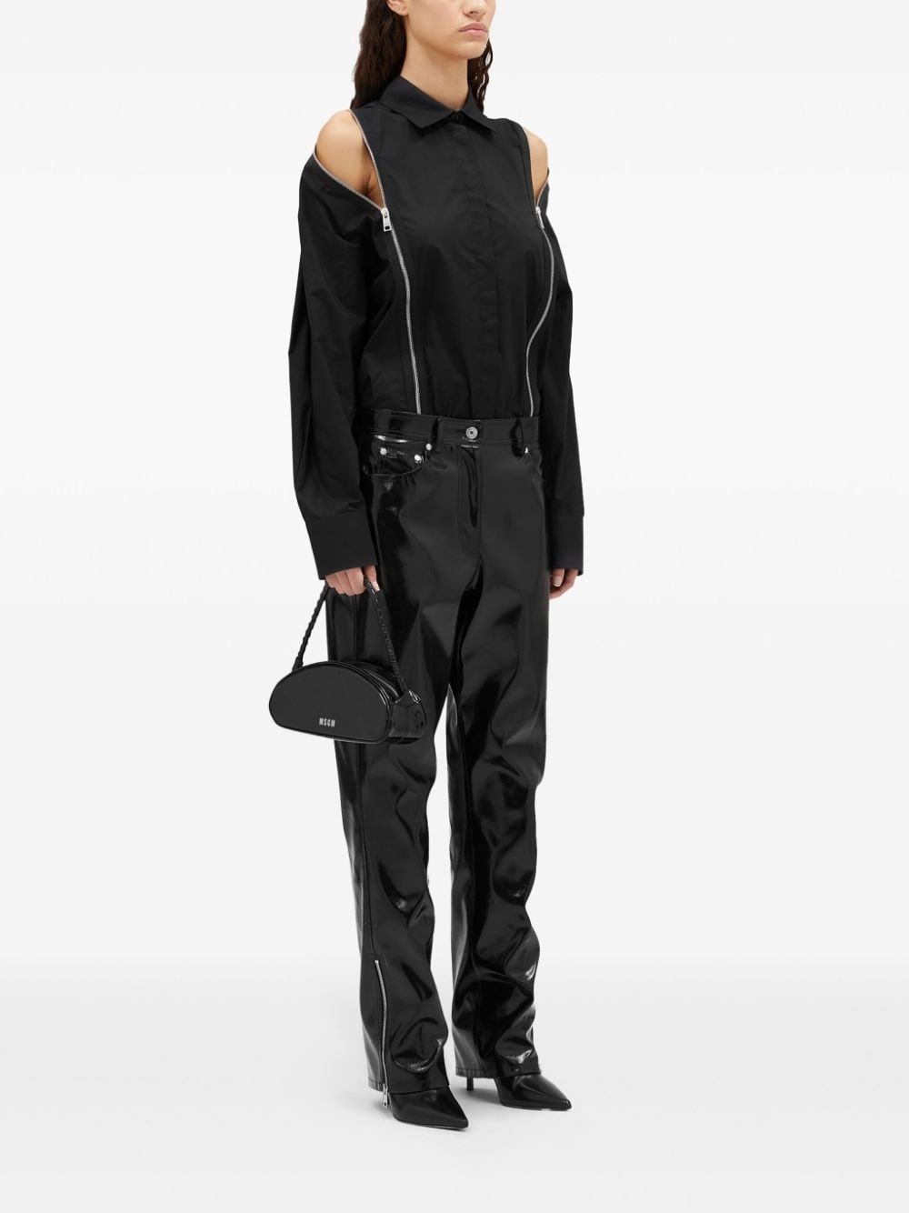 zip-detail long-sleeve shirt - 2