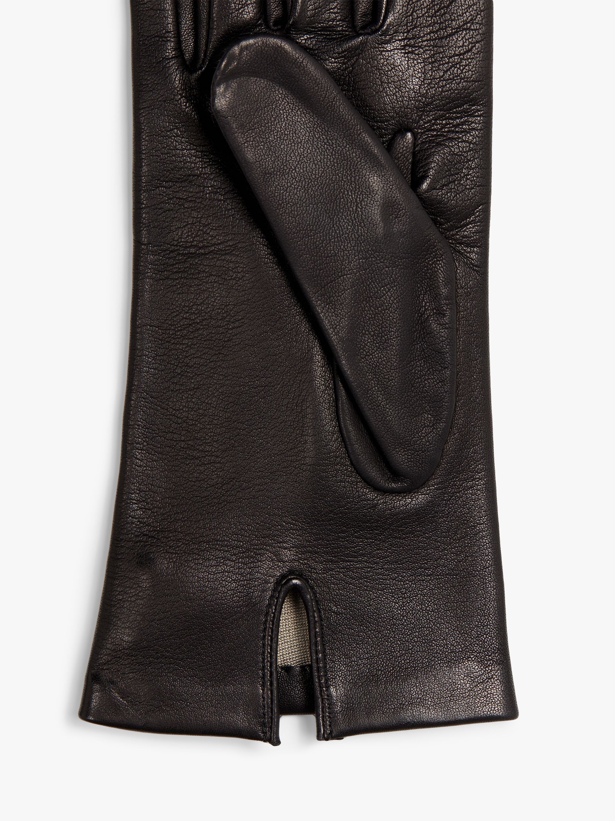 BLACK HAIRSHEEP LEATHER SILK LINED GLOVES - 2
