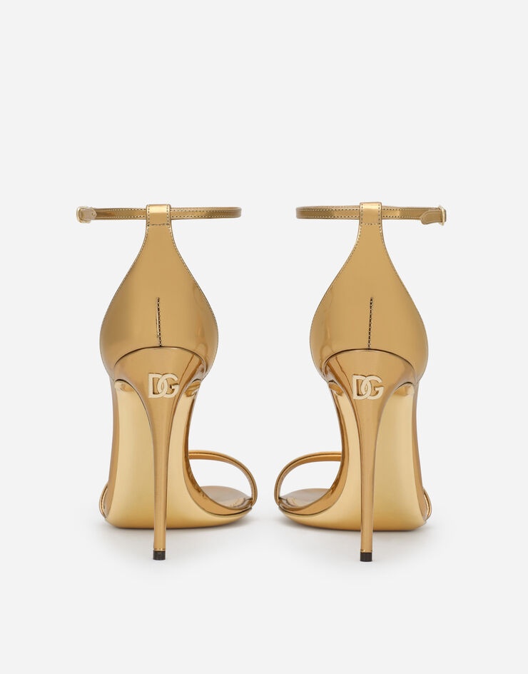 Mirrored-effect calfskin sandals - 3