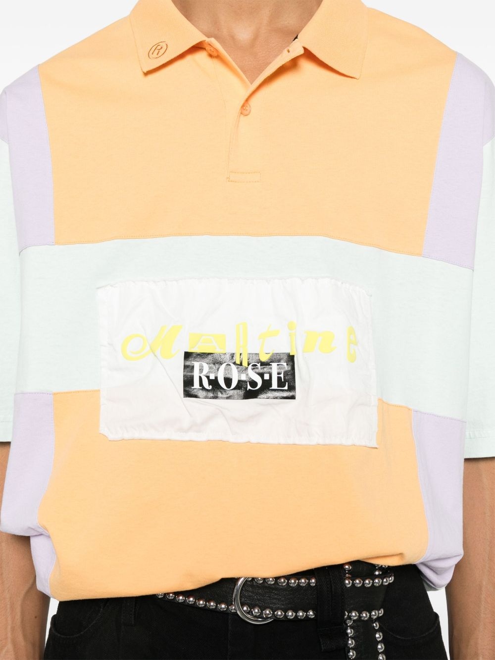 colourblock polo shirt - 4