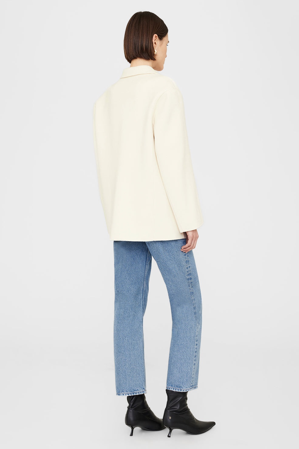 Quinn Blazer - White Cashmere Blend - 3
