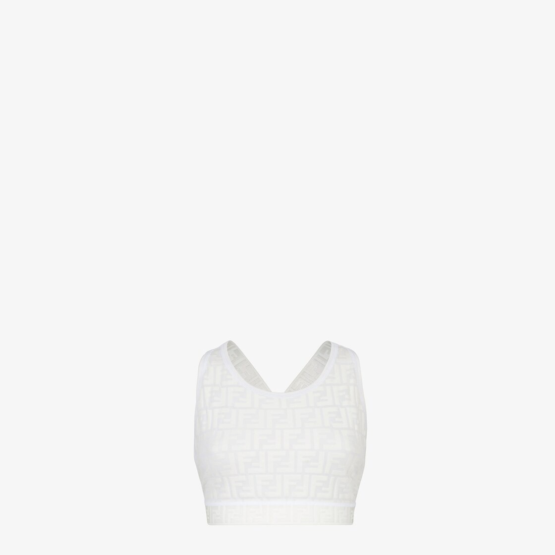 White tech fabric top - 1