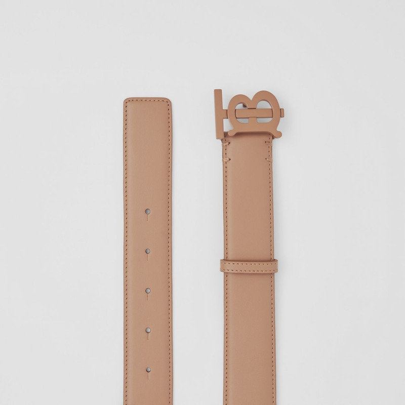 Matte Monogram Motif Leather Belt 6