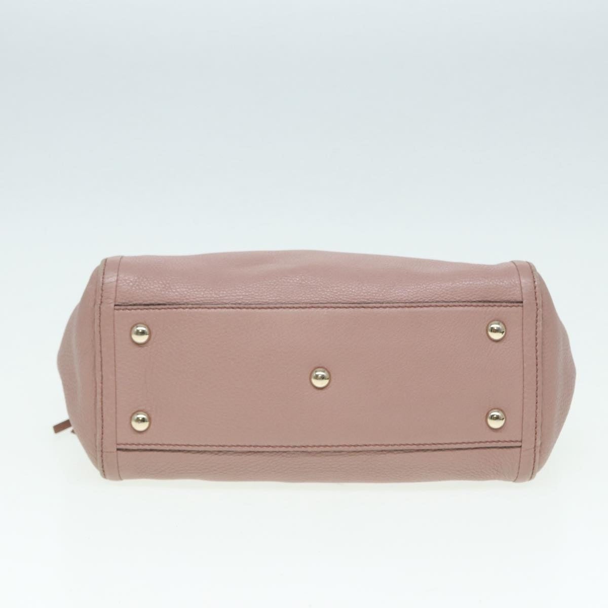 GUCCI Soho Hand Bag Leather Gold Pink - 5