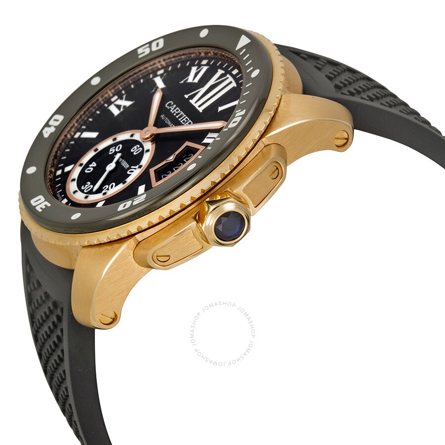 Pre-owned Cartier Calibre de Cartier Diver Black Dial Men's Watch W7100052 - 2