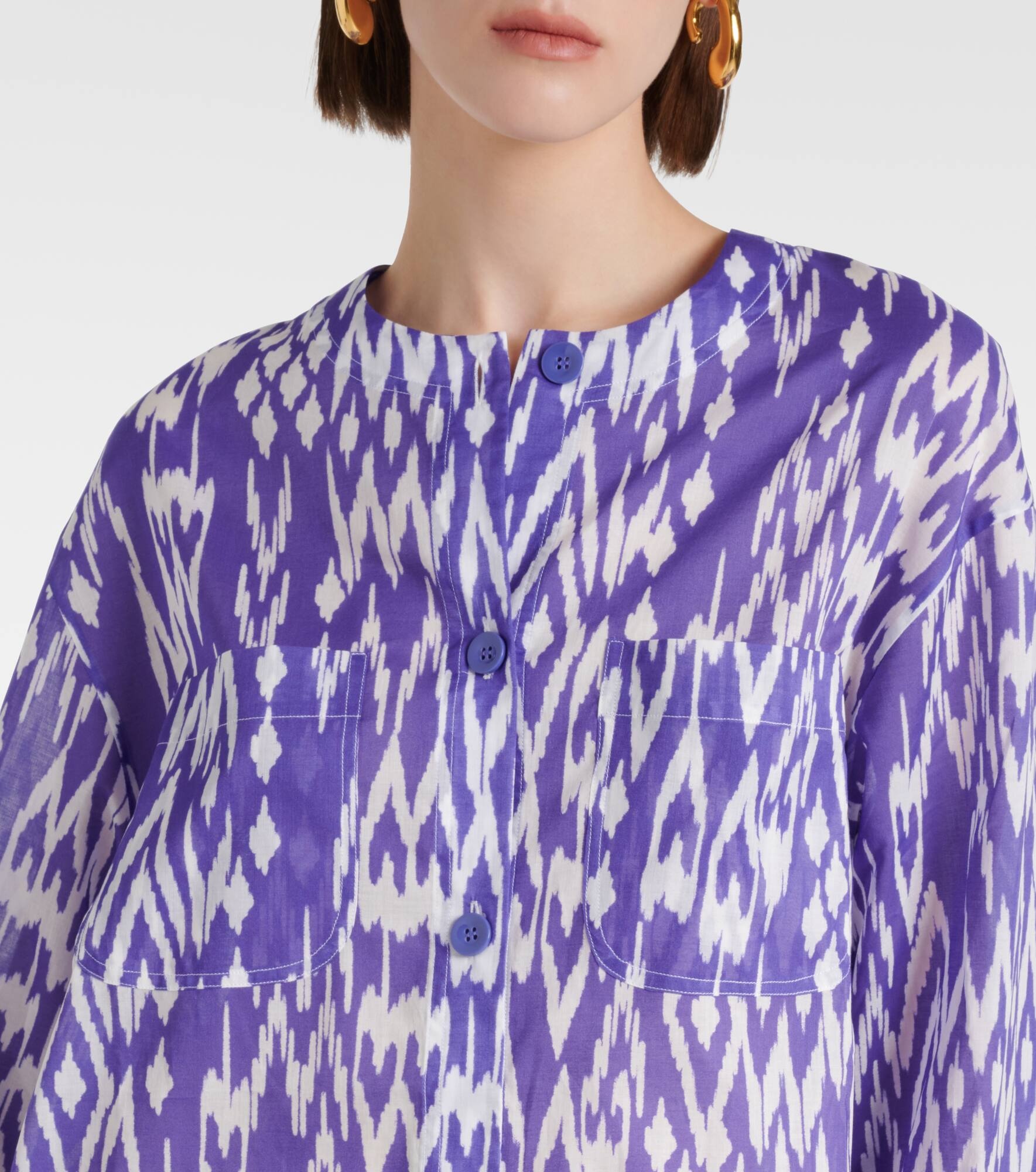 Hurricane printed cotton shirt dress - 4