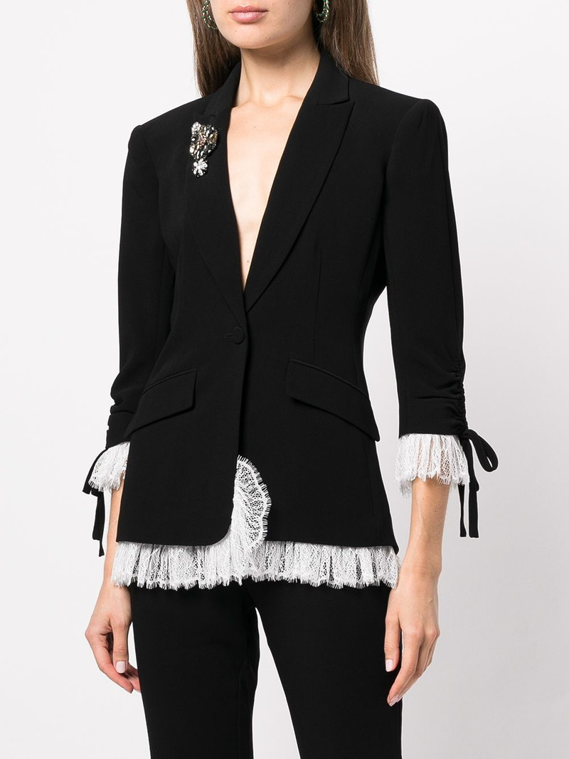Roxie lace-trim blazer 3