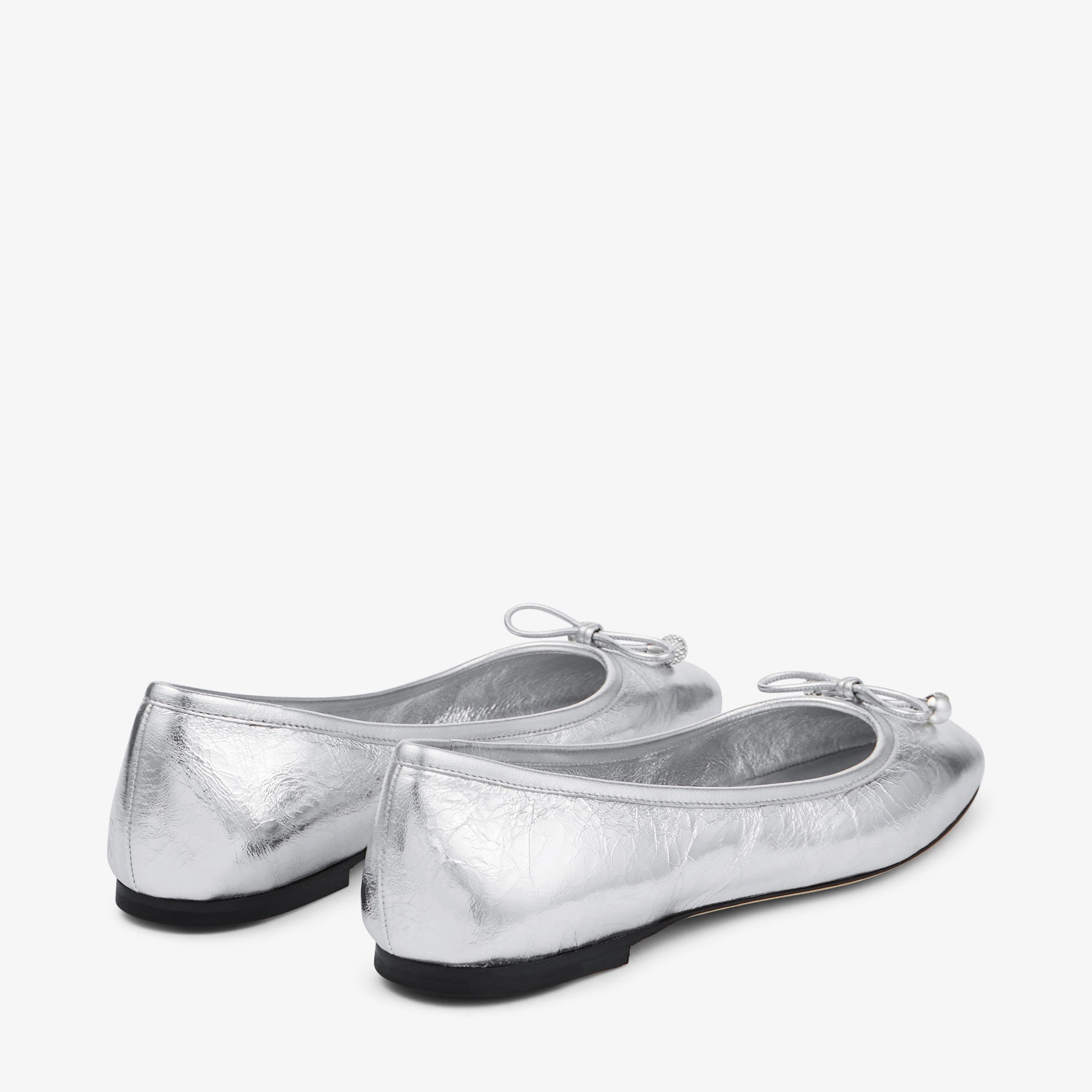 Elme Flat
Silver Vintage Metallic Leather Flats - 5