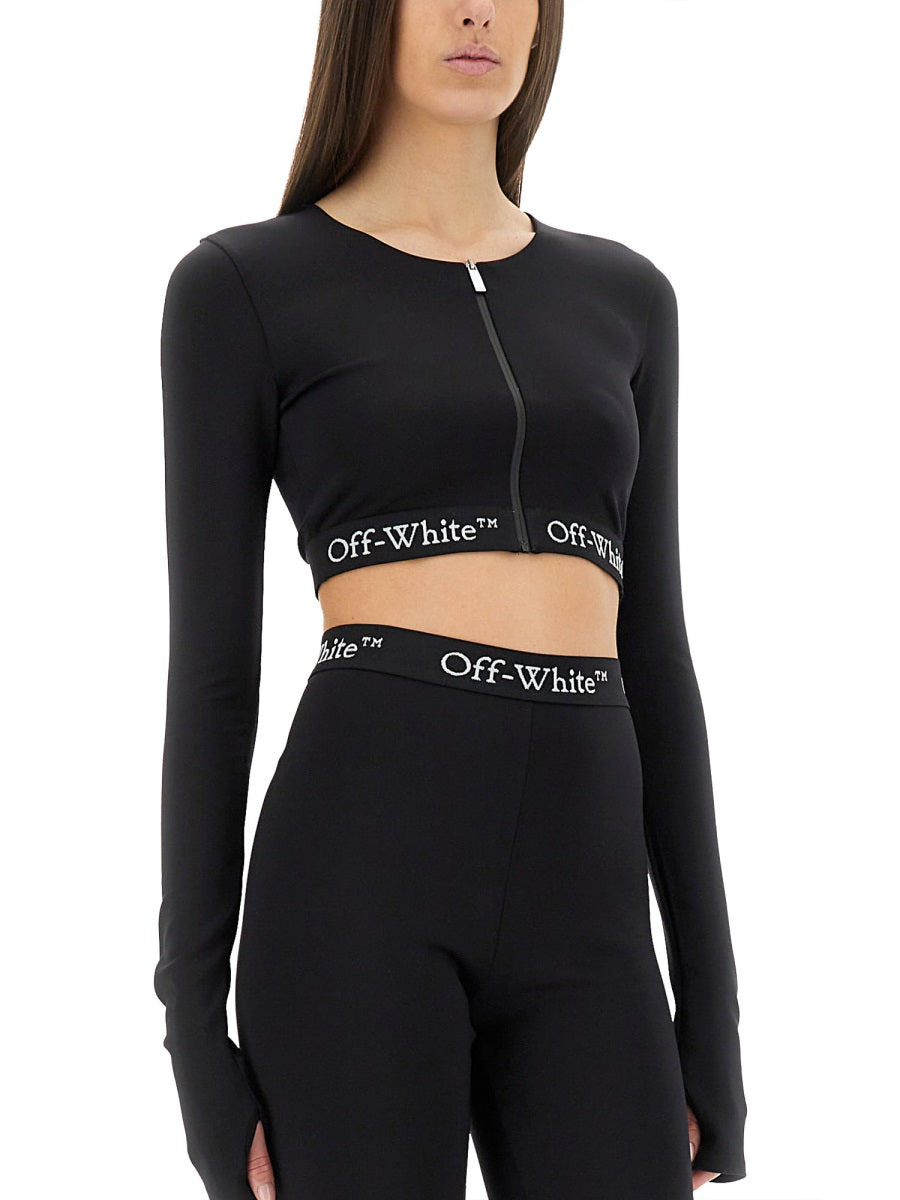 Off-White Women Cropped Top With Logoed Band - 4