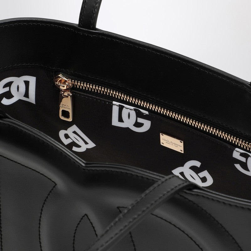 Dolce&Gabbana Dg Logo Black Leather Small Tote Bag Women - 4