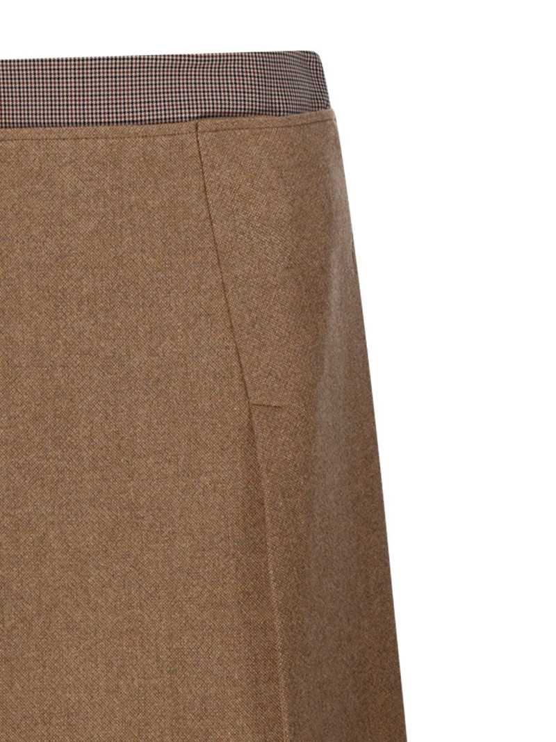 checked-waistband midi skirt 4